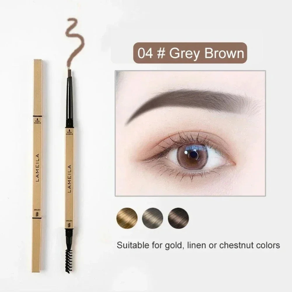 LuxuryGlow 5-Color Double Head Waterproof Eyebrow Pencil with Brush | Long-Lasting & Sweatproof