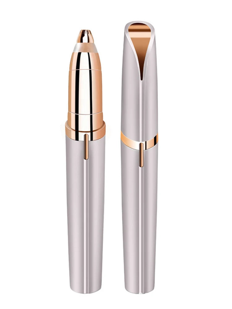 LuxuryGlow Electric Eyebrow Trimmer for Beginners – Precision Nose Hair & Brow Shaver