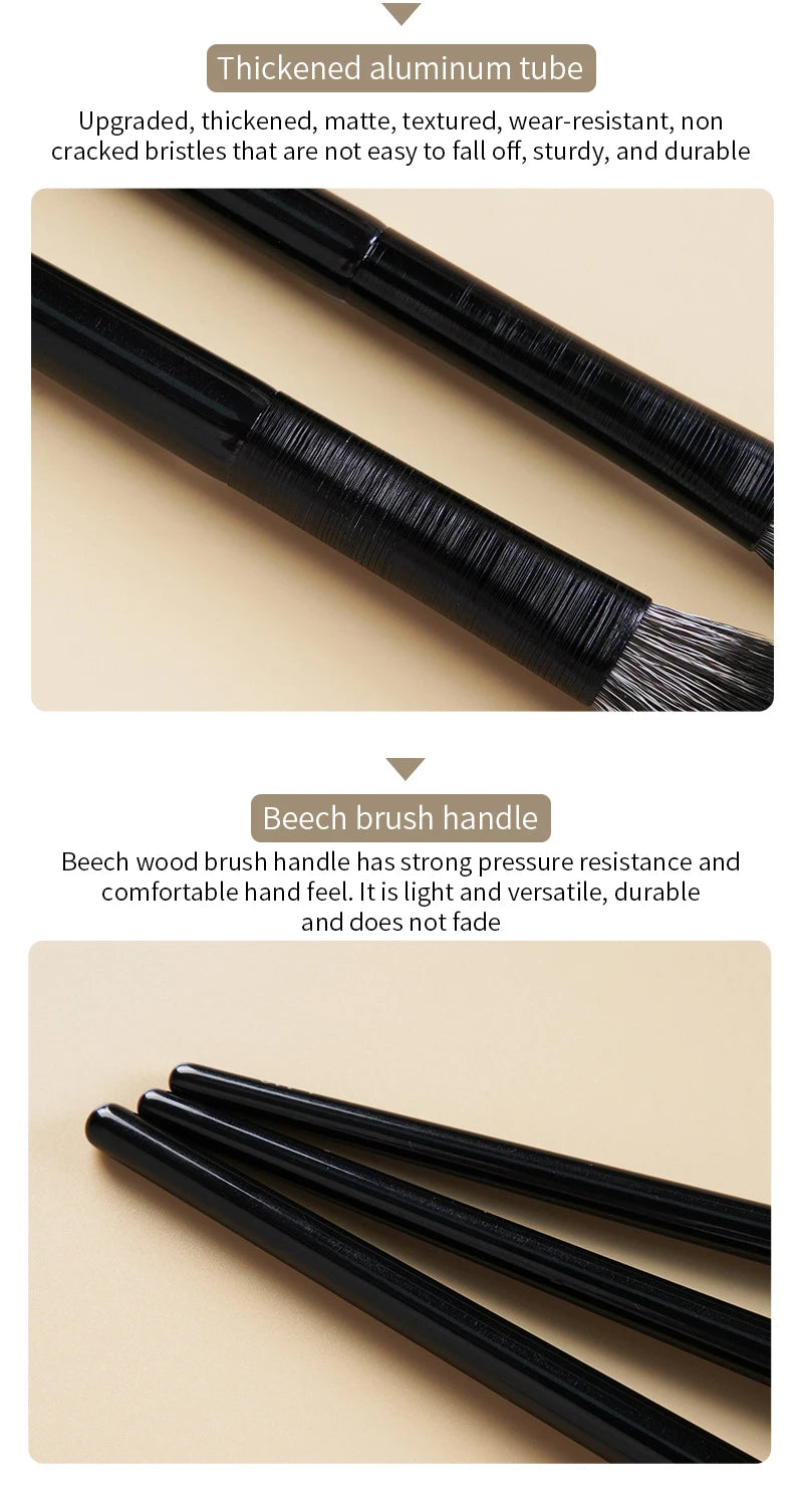 LuxuryGlow 6PCS Natural Eye Makeup Brush Set – Eyeshadow, Eyebrow & Eyeliner Tools