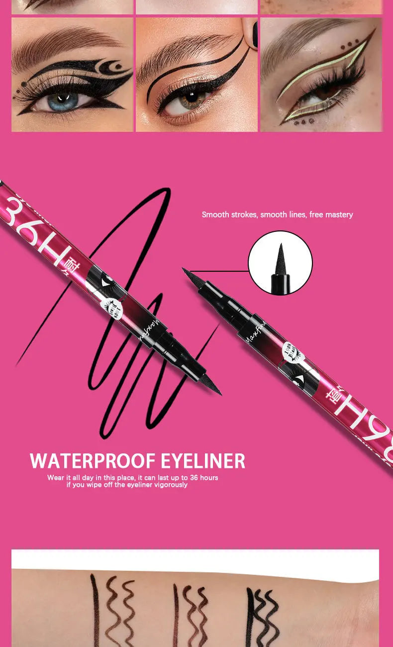 MAXFINE Waterproof Liquid Eyeliner – Long Lasting, Smudge-Proof & Quick Dry Formula