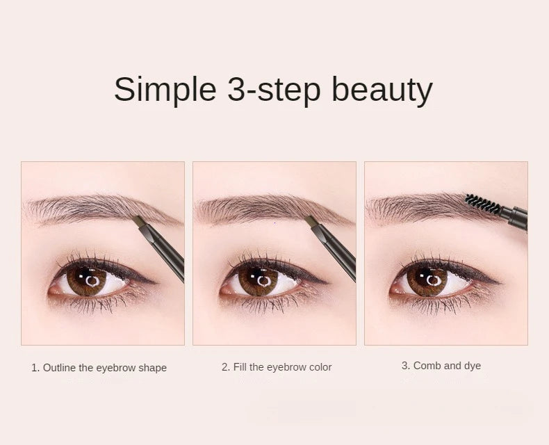 LuxuryGlow 2-in-1 Waterproof Eyebrow Pencil — Long-Lasting with Brow Brush (5 Colors)