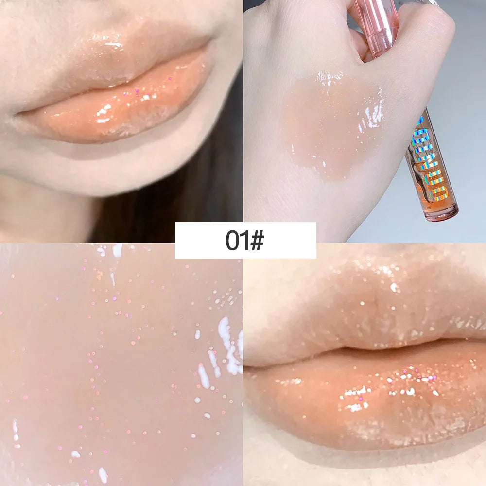 Brillo labial SHAQINUO Mirror Jelly (4 unidades) | Hidratante, brillante y duradero