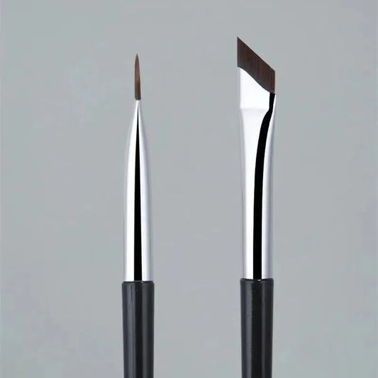 LuxuryGlow Ultra-Thin Angled Eyeliner & Eyebrow Brush | Precision Makeup Tool