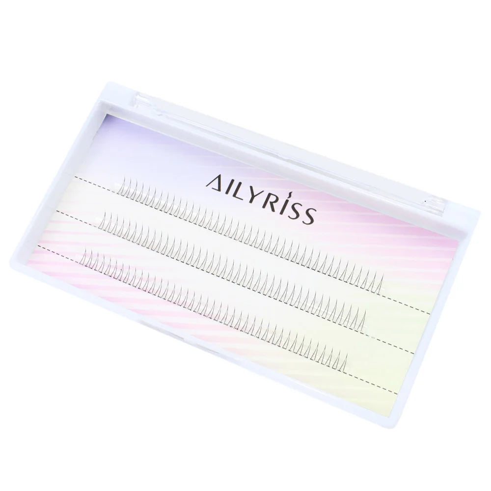 Grupos de pestañas AILYRISS Manga J Curl en forma de V – Pestañas inferiores naturales