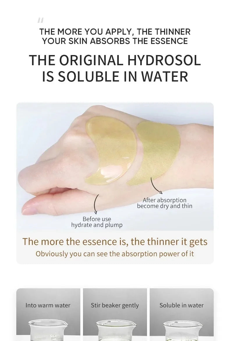 SAKSRAAR Avocado & Gold Eye Mask – Anti-Wrinkle, Dark Circle & Puffiness Treatment (60/120 PCS)