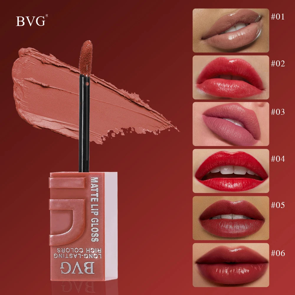 BVG Matte Long-Lasting Liquid Lip Gloss – Non-Fading, Waterproof Lip Color