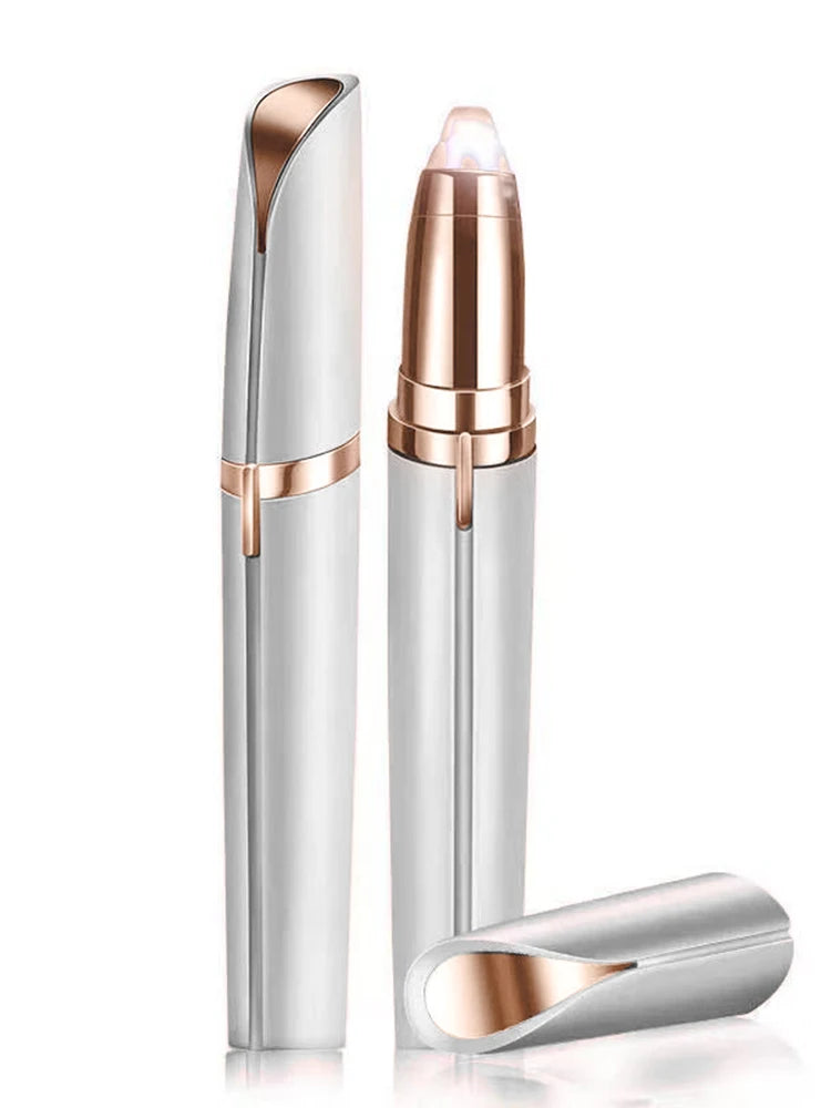 LuxuryGlow Electric Eyebrow Trimmer for Beginners – Precision Nose Hair & Brow Shaver