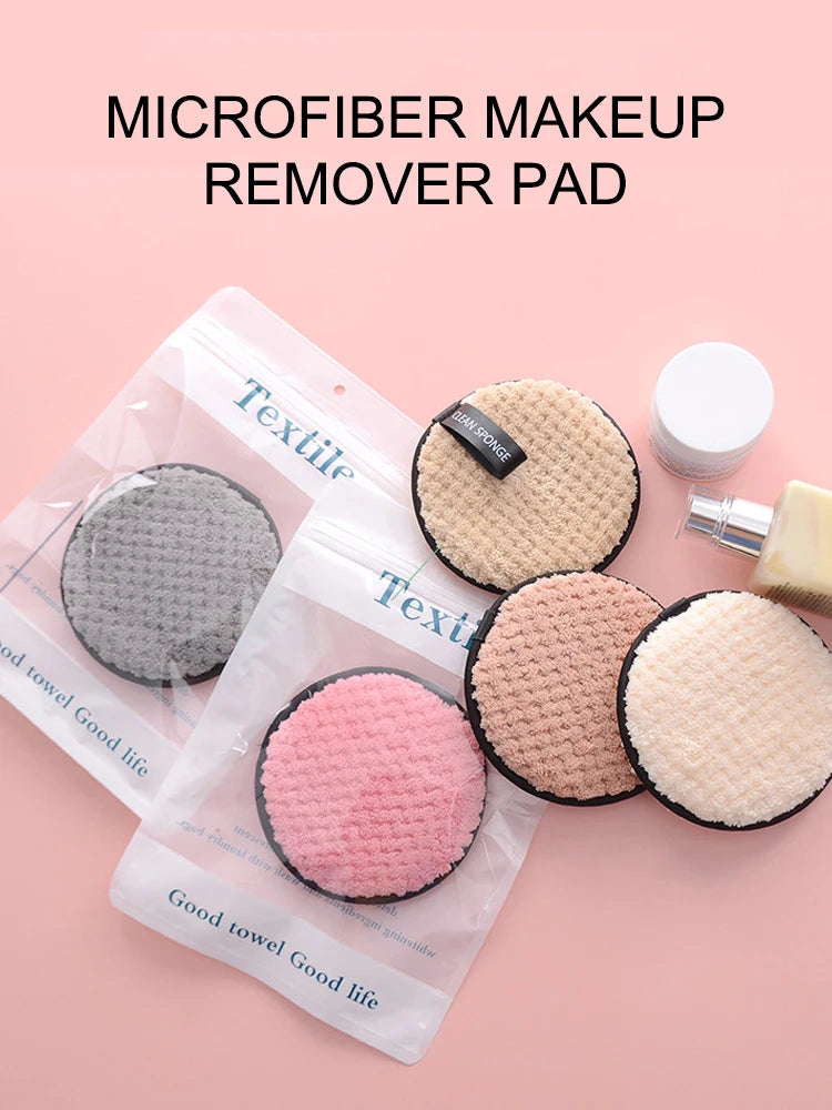 LuxuryGlow 4PCS Reusable Microfiber Makeup Remover Pads – Soft, Washable & Eco-Friendly