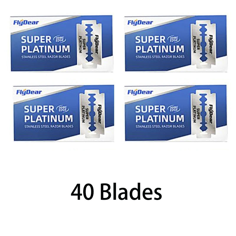 LuxuryGlow Stainless Steel Double-Blade Safety Razor – Manual Shaving Razor for Men