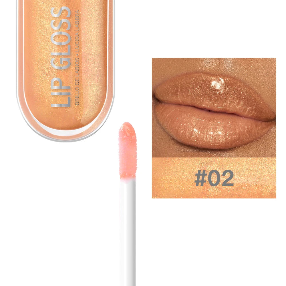 Set de brillo labial USHAS de 12 colores: brillo metálico e hidratación de larga duración