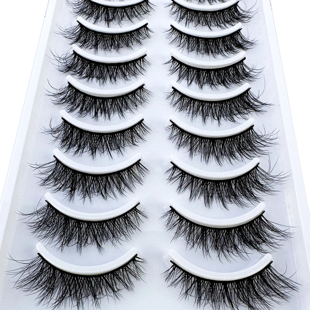 LuxuryGlow 10 Pairs Fluffy 3D Mink False Eyelashes – Soft, Dramatic & Reusable