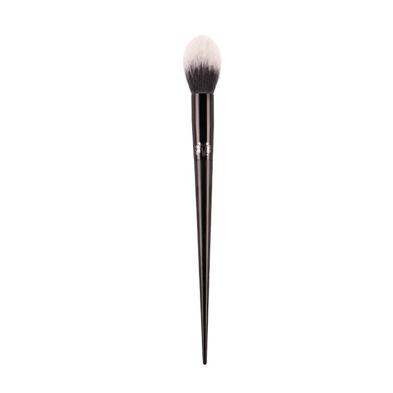 LuxuryGlow Soft Highlight Makeup Brush – Synthetic Fiber Bristles & Sleek Black Handle for Flawless Glow