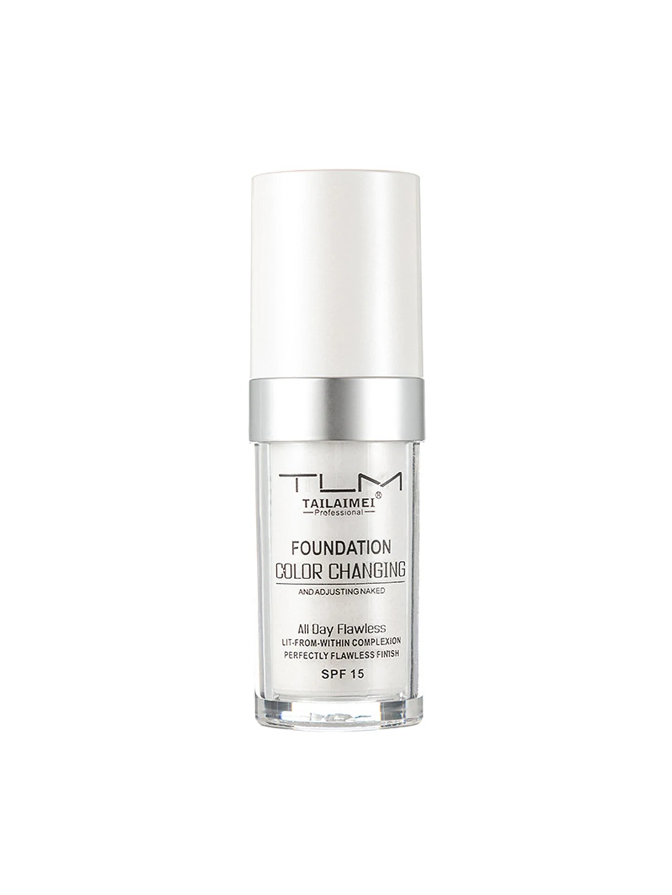 Base de maquillaje líquida LuxuryGlow Warm Change: resistente al agua, con control de grasa y protección FPS