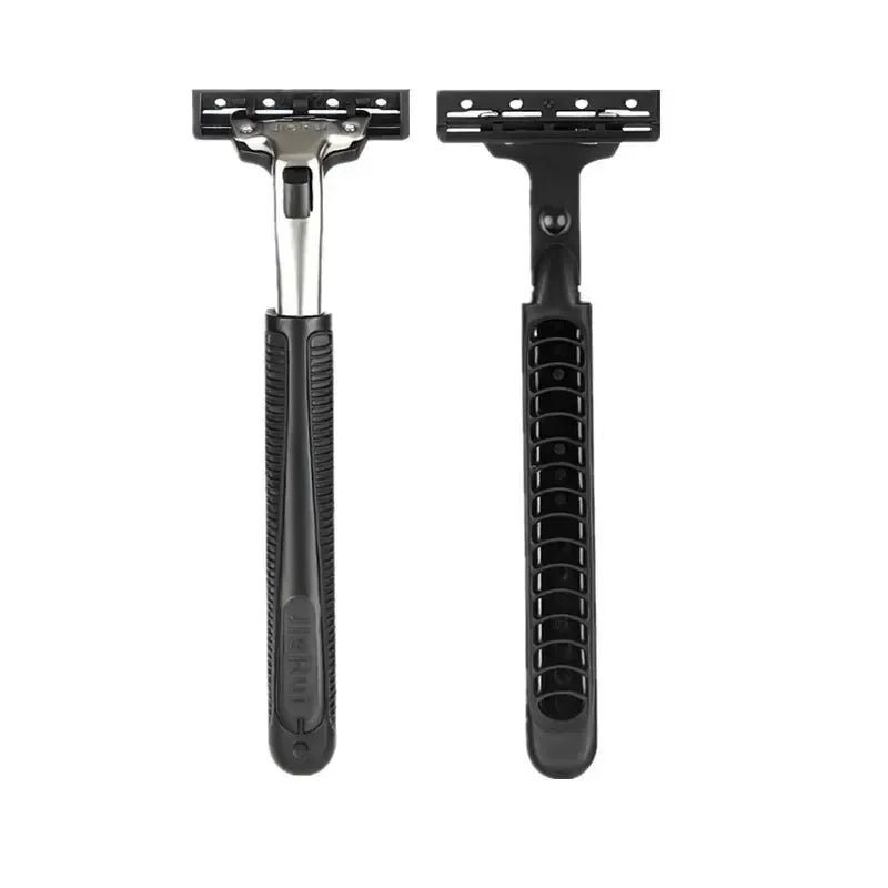 Maquinilla de afeitar manual de doble hoja LuxuryGlow para hombre: 1 mango + 20 cabezales de afeitado reemplazables