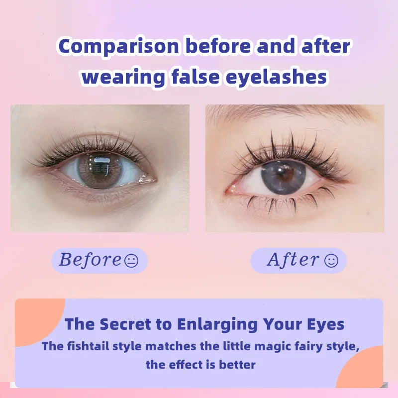 EYENGLE XMX DIY Cluster Eyelash Extensions – Natural Look, Heat-Bonded, Semi-Handmade