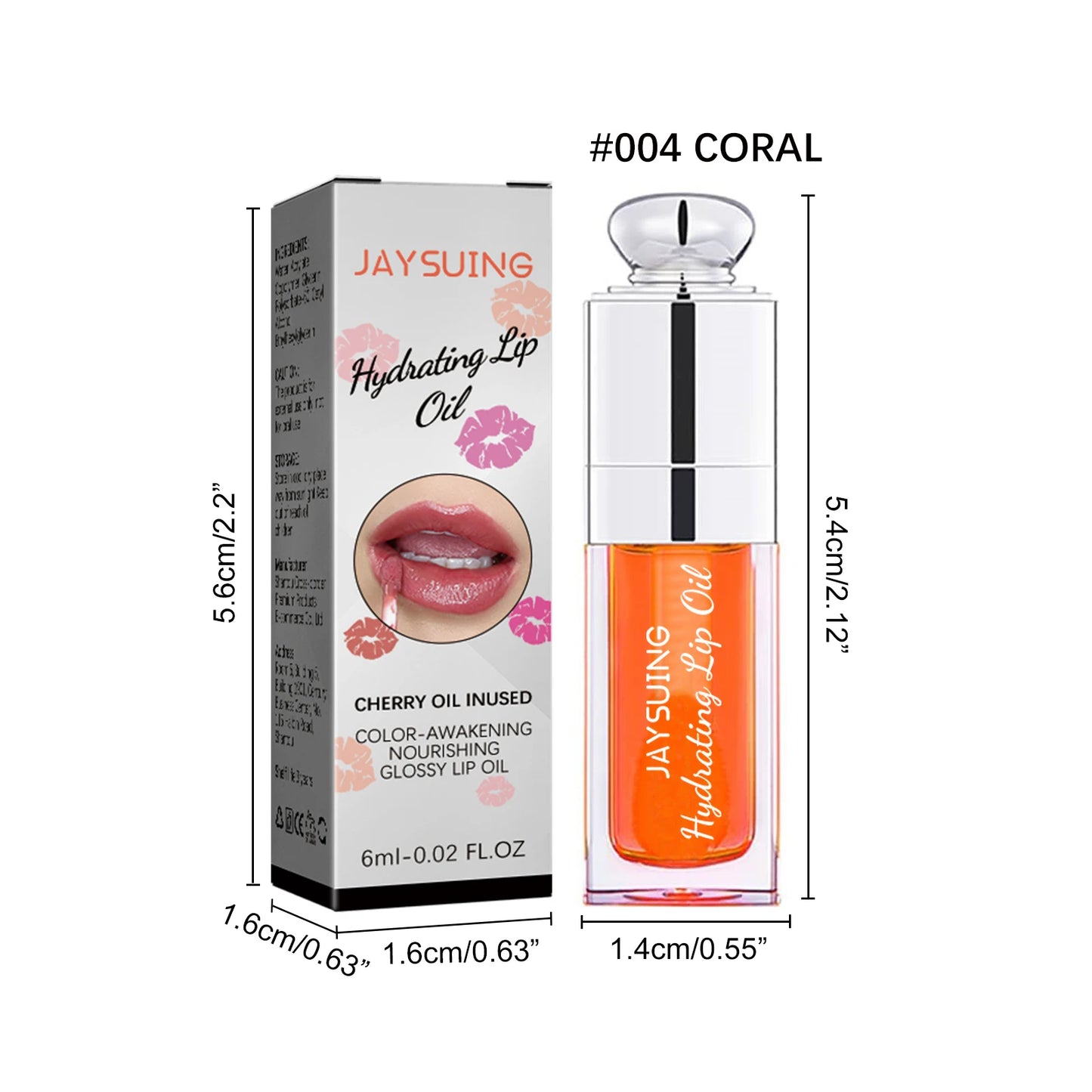 Bálsamo labial hidratante con brillo de labios: hidratante y voluminizador (6 ml)