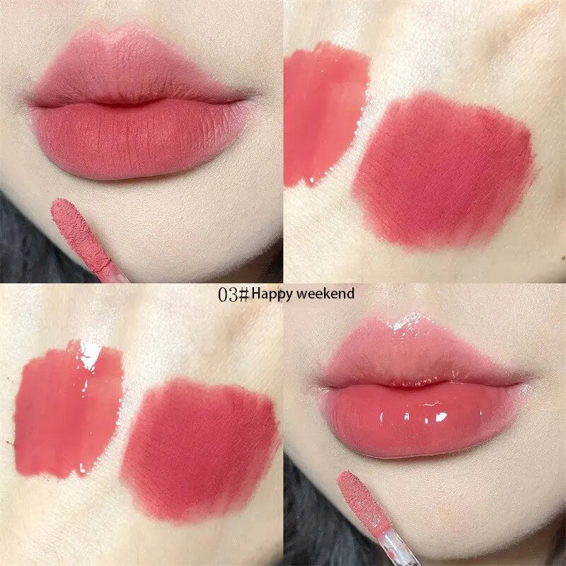 MAXFINE Brillo de labios de doble punta: terciopelo brillante y mate, duradero e hidratante