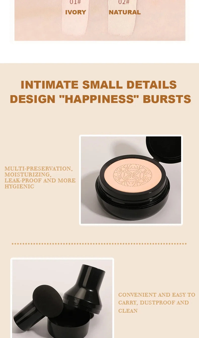 Crema BB Air Cushion de Ocheal: corrector, base y protector solar con esponja de hongo