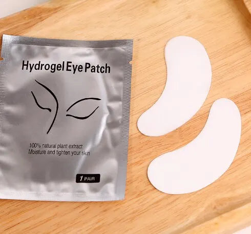 Parches de hidrogel para pestañas Luxury Glow (50 unidades): almohadillas aislantes hidratantes para extensiones de pestañas y cuidado ocular