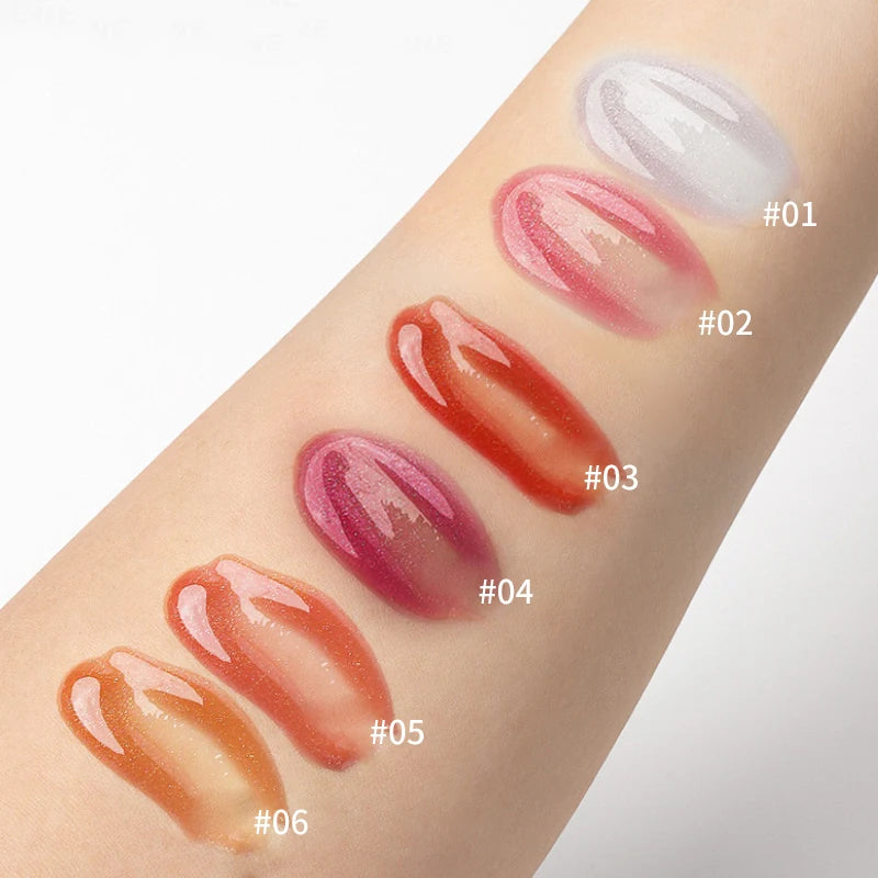 LuxuryGlow MAGIC CASA - Set de 6 aceites labiales en gelatina: brillo hidratante, voluminizador y duradero
