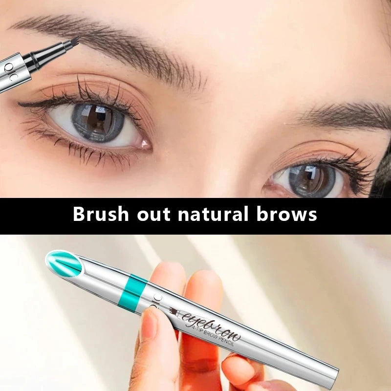 SAKSRAAR 5-Color Waterproof 4-Jaw Eyebrow Tattoo Pencil – Ultra-Fine, Long-Lasting Brow Pen