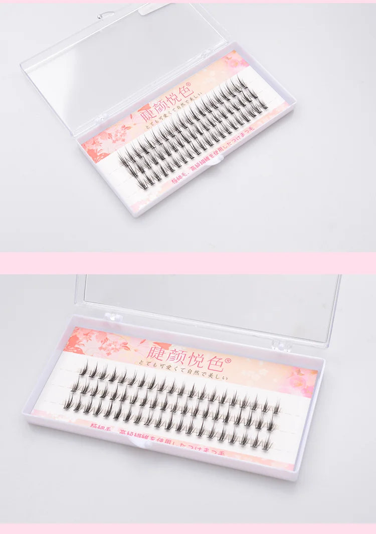 EYENGLE XMX DIY Cluster Eyelash Extensions – Natural Look, Heat-Bonded, Semi-Handmade