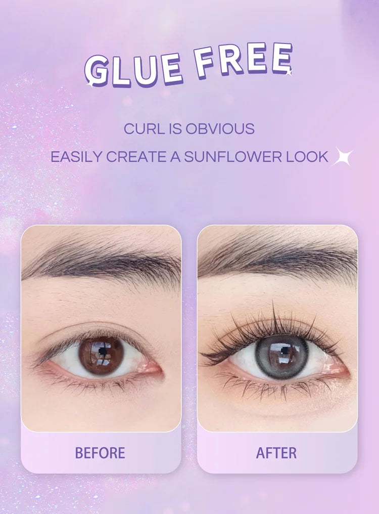 LuxuryGlow Fairy Glue-Free DIY False Eyelashes | Easy Rebound & No-Removal Lashes