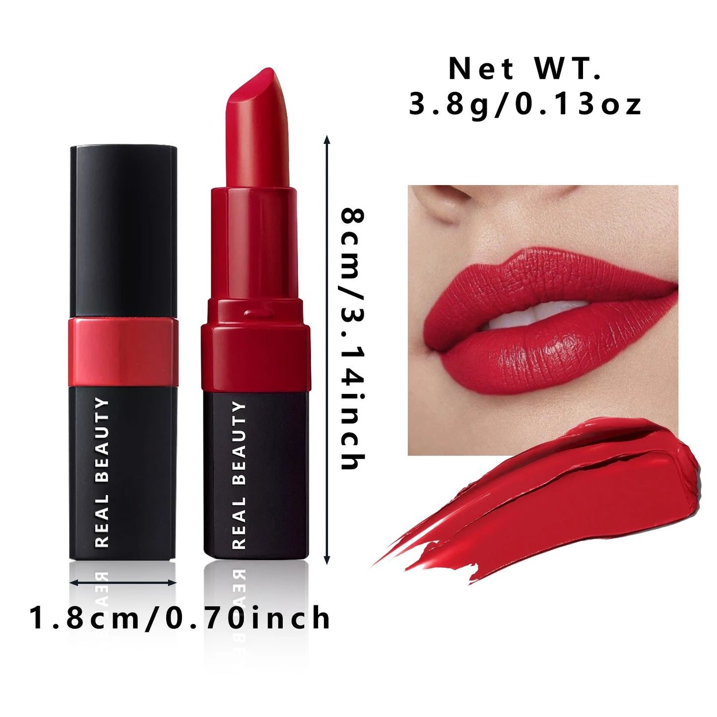 LuxuryGlow Matte Long-Lasting Waterproof Lipstick – Hydrating, High Pigment Lip Color