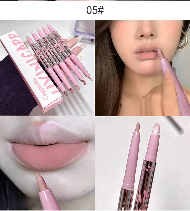 Delineador de labios Nude con pincel Cappuvini: acabado mate de larga duración de Cappuvini