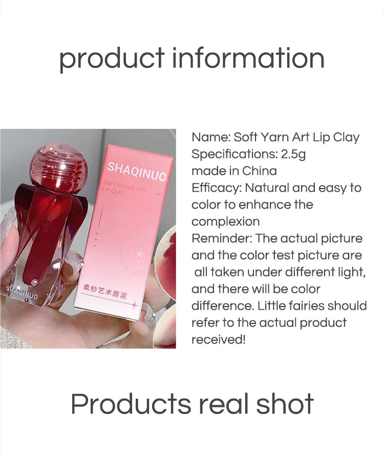 SHAQINUO Velvet Matte Mousse Lip Glaze – Long-Lasting Soft Mist Lipstick
