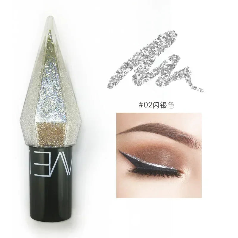 SAKSRAAR Diamond Glitter Eyeliner & Eyeshadow – Waterproof, Shimmer, Long-Lasting (2.5g)