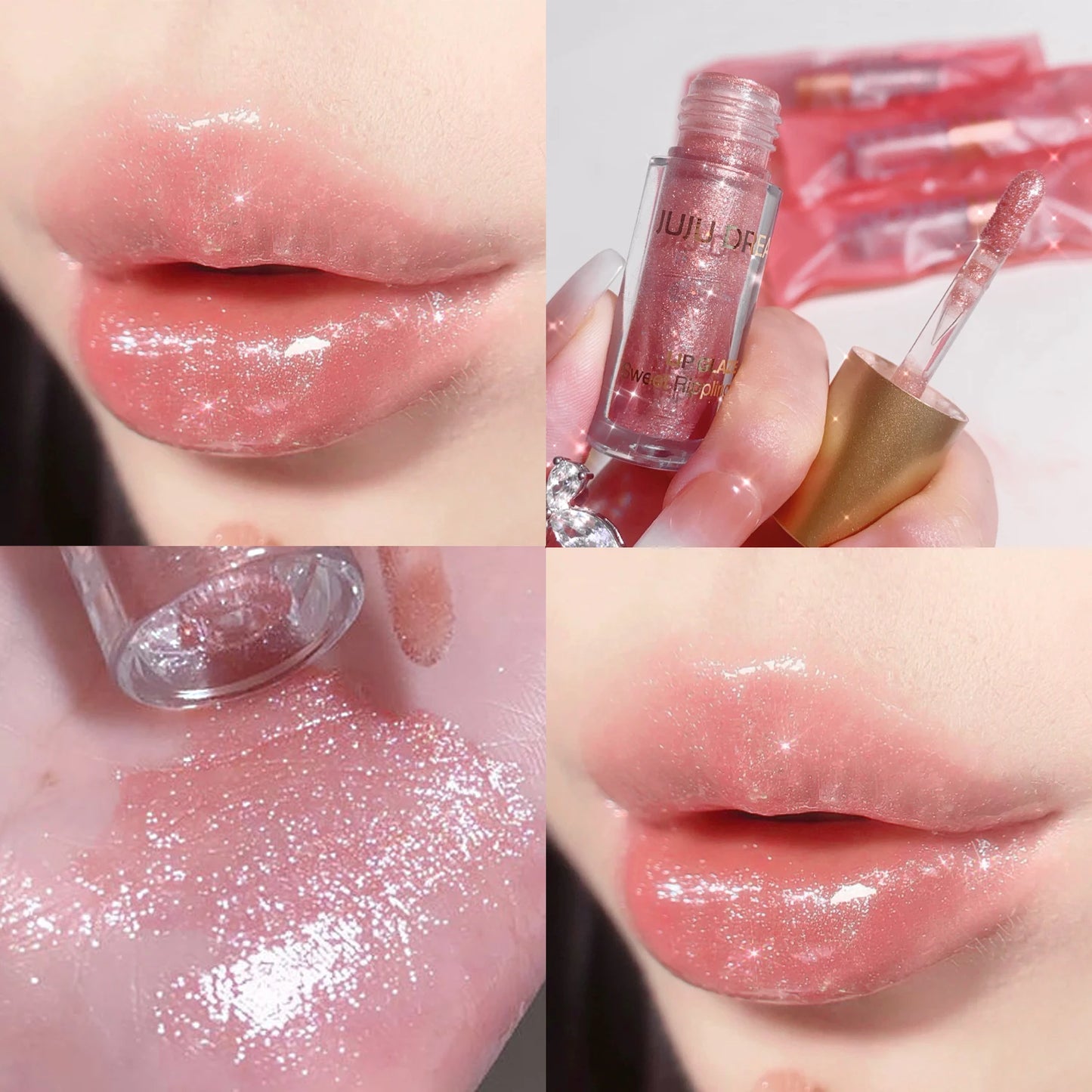 Brillo labial brillante JUJU Dream Sweet: brillo de espejo y acabado hidratante
