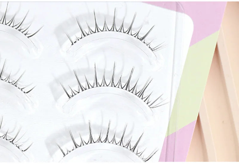 Pestañas postizas naturales BLINKWAVE Dream Deer, 5 pares, en forma de V | Pestañas suaves con efecto visón