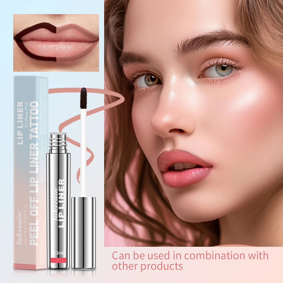 Delineador de labios Peel-Off Tattoo de ibcccndc: tinte mate resistente al agua y de larga duración