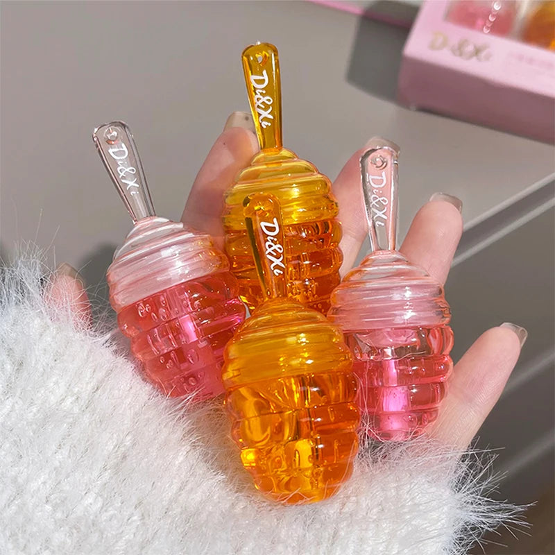 Set de aceites labiales LuxuryGlow Honeypot: cuidado labial hidratante y duradero