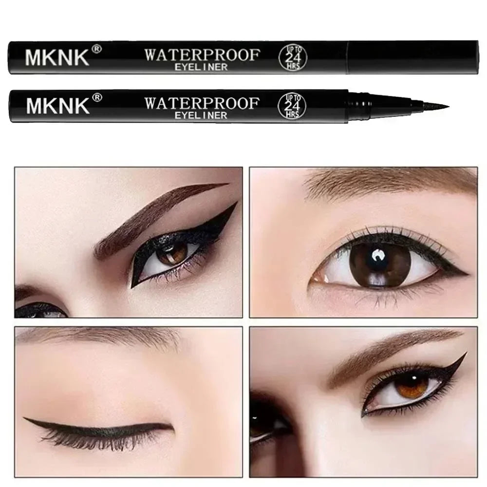 LuxuryGlow Quick-Dry Waterproof Eyeliner Pencil – 24H Long-Lasting, Smudge-Proof, Matte Finish