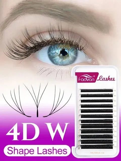 FADVAN W-Shape Volume Lash Extensions – 3D to 8D Premade Fans, Faux Mink