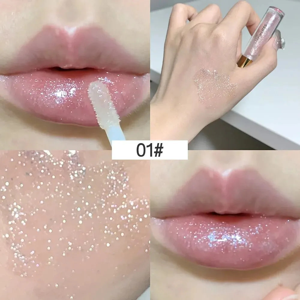 Brillo labial brillante SHAQINUO: hidratante, con un brillo intenso y un brillo sutil.