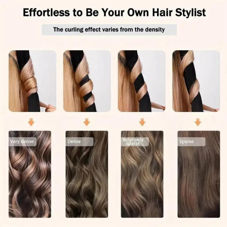 Tanyi DIY Heatless Hair Curling Headband Set – No-Heat Lazy Curler with Hairpins