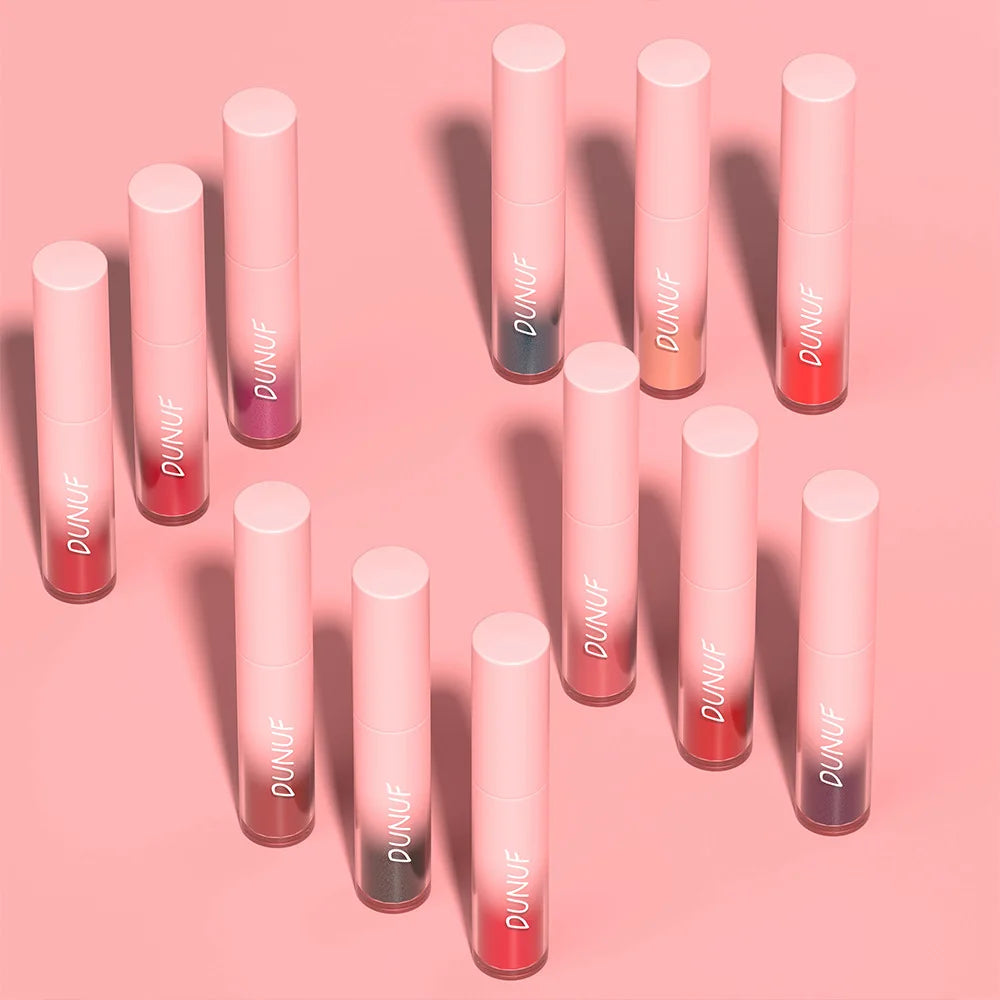 DUNUF Waterproof Pearlescent Lipstick – Long-Lasting Shimmer Lip Gloss for Daily & Stage Makeup