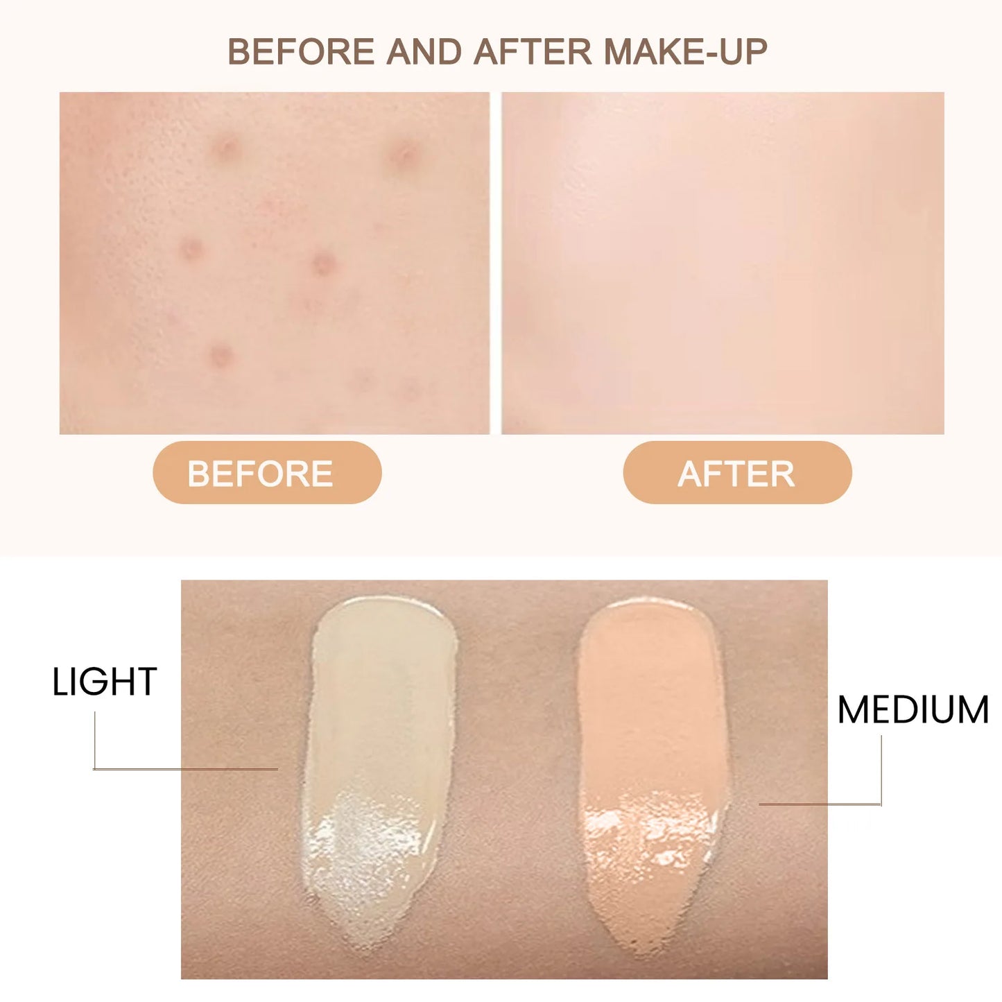 Base de maquillaje CC Cream EELHOE – FPS 50, cobertura total y control de grasa