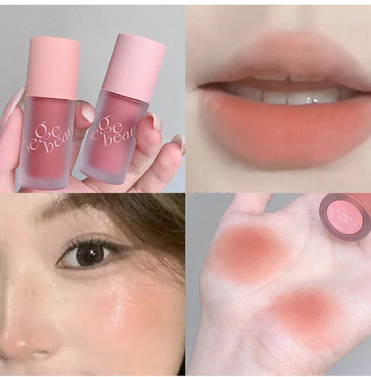 Crema de terciopelo 4 en 1 Gege Bear: lápiz labial, rubor, sombra de ojos y contorno