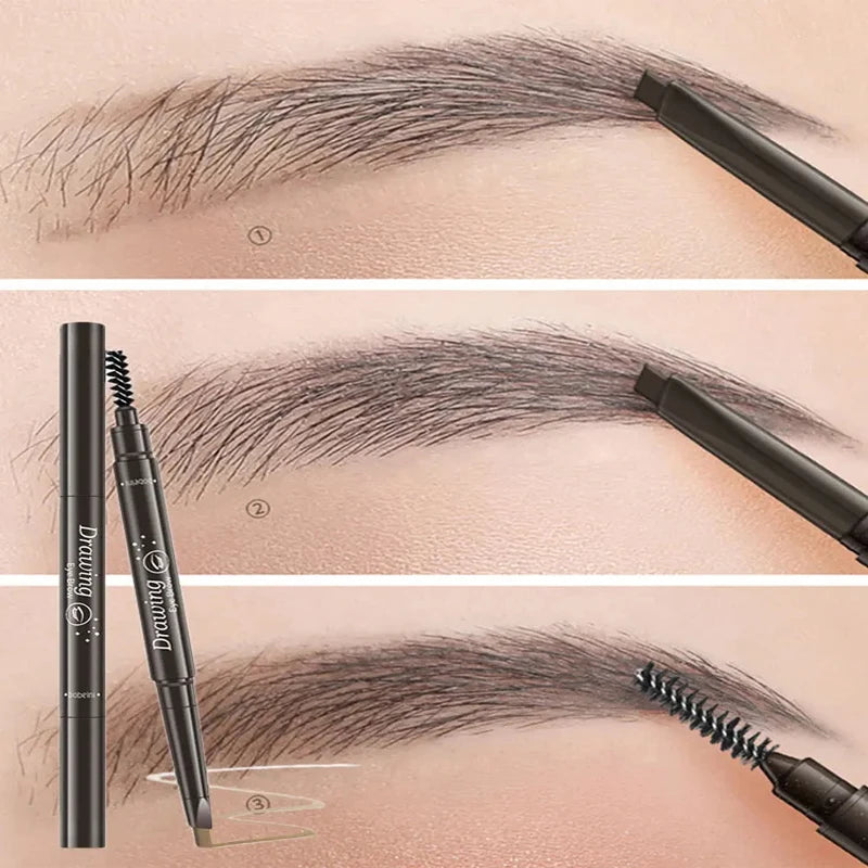 LuxuryGlow 2-in-1 Waterproof Eyebrow Pencil — Long-Lasting with Brow Brush (5 Colors)