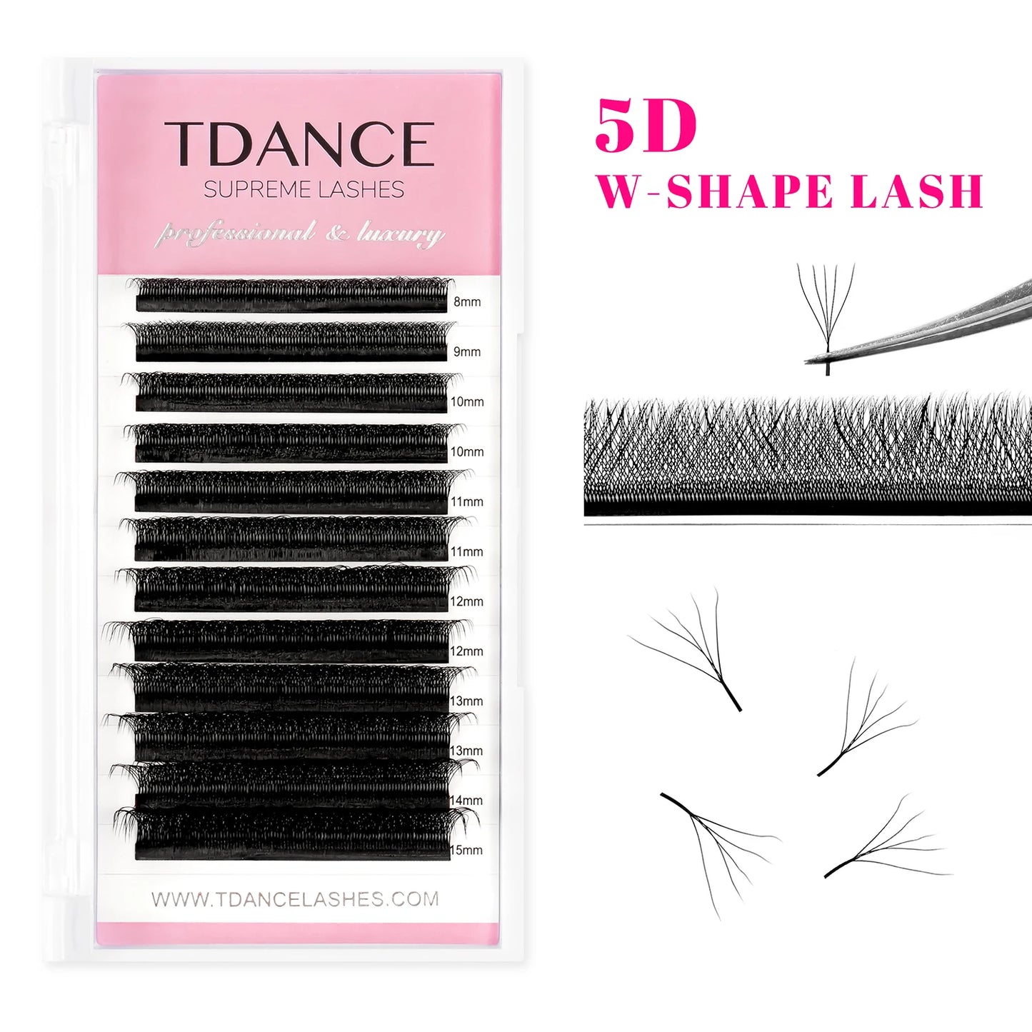TDANCE 3D–6D Premade W Style Blooming Lash Fans | Faux Mink Volume Eyelash Extensions C120
