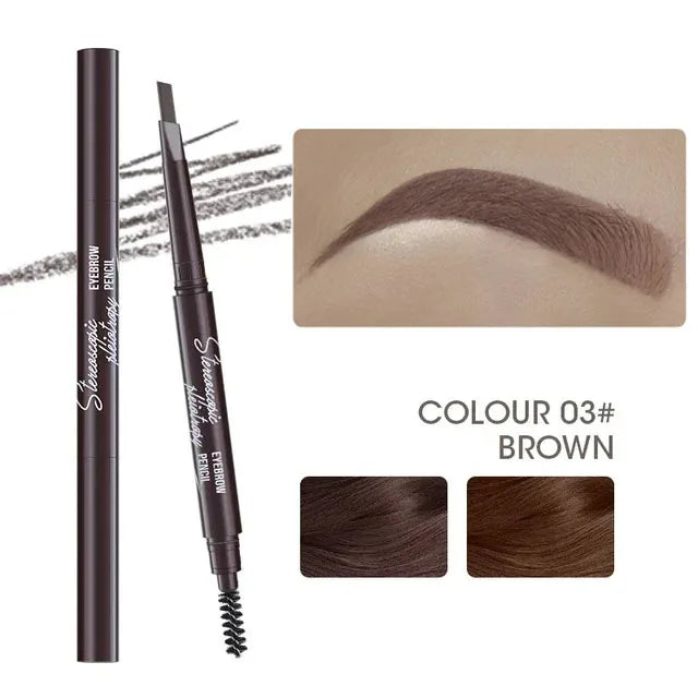 SAKSRAAR Natural Brown Waterproof Eyebrow Pencil – Ultra-Fine, Smudge-Proof, Long-Lasting