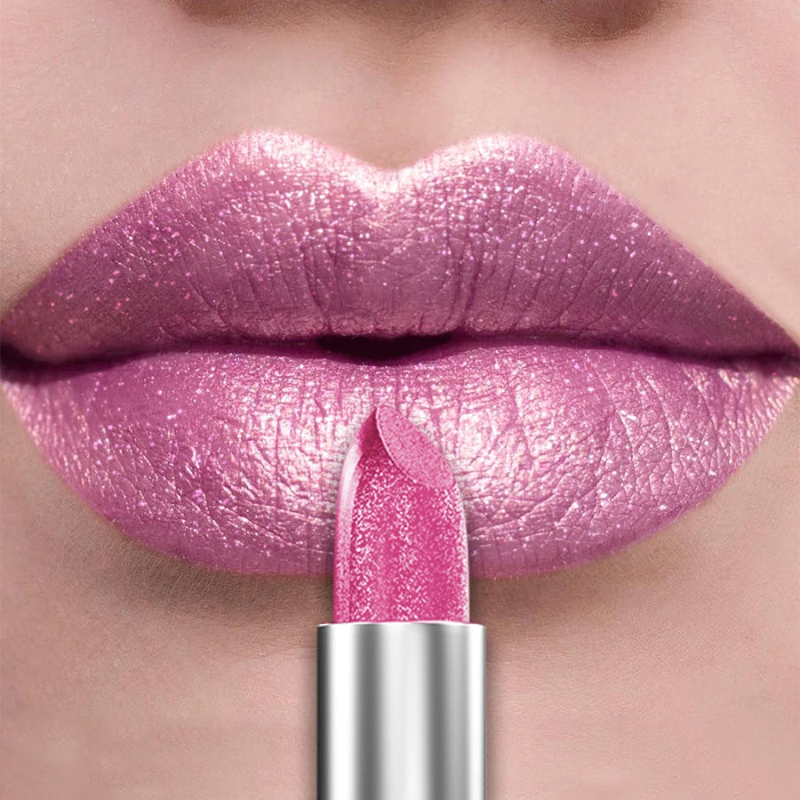 Labial metálico KAFURUX: 21 tonos brillantes y brillo duradero