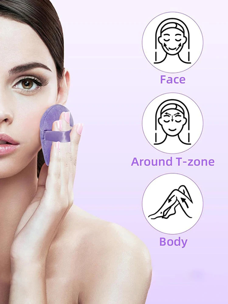 LuxuryGlow - Juego de 12 mini borlas para polvos y herramientas de maquillaje: suaves esponjas de aire sin látex para polvos sueltos y base.