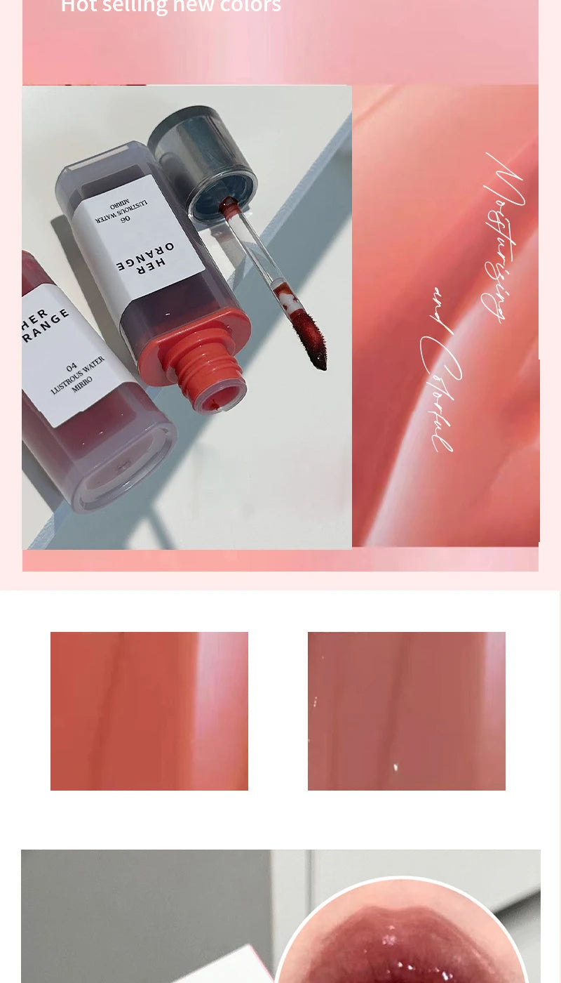 Laca de labios Crystal Gloss de HERORANGE: brillo cristalino, duradero y no pegajoso.