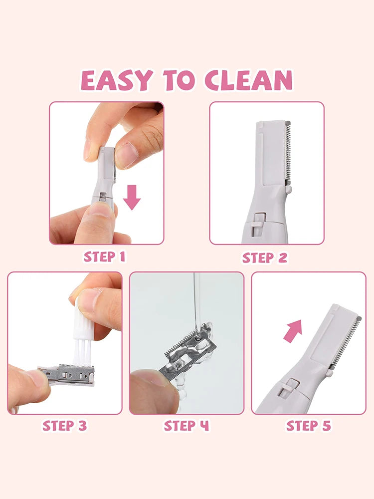 LuxuryGlow Electric Eyebrow Trimmer – Mini Facial Hair Remover for Face, Neck & Body