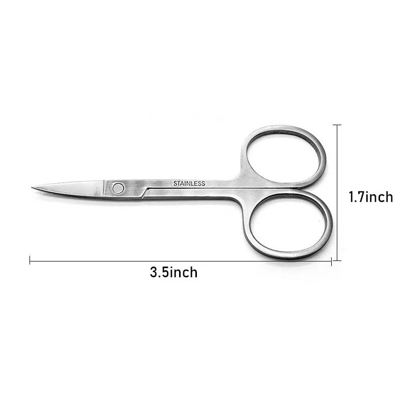 Zhenduo Beauty Stainless Steel Precision Eyebrow & Nose Hair Scissors – Small Makeup Beauty Tool